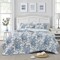3 Piece Cotton Quilt Set with Floral Bohemian Design and Reversible Lightweight Bedding for All Seasons